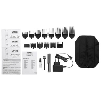 Тример WAHL Total Beard Grooming Kit, для бороди і вусів, мережа+акум., насадок-12, сталь, чорний (09854-2916)