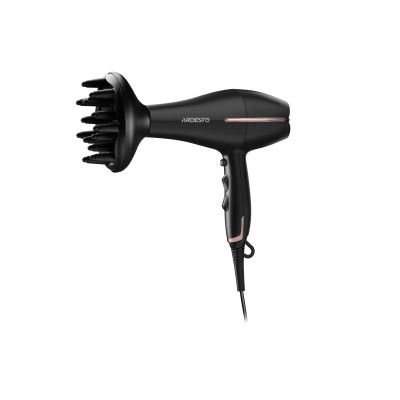 Фен Ardesto HD-Y220PRO, 1850-2200Вт, 2 швидкості, 3 темп.режими, дифузор,чорний+золото