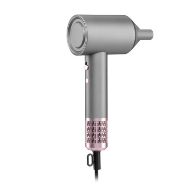 Фен Ardesto Pink Touch, 1600Вт, 2 швидкості, 3темп.режими, іонізація, дифузор, магнітні насадки, сірий+рожевий (HD-R300PT)