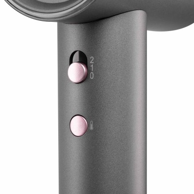 Фен Ardesto Pink Touch, 1600Вт, 2 швидкості, 3темп.режими, іонізація, дифузор, магнітні насадки, сірий+рожевий (HD-R300PT)