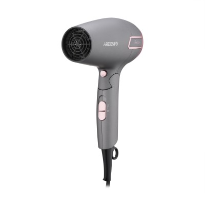 Фен Ardesto Pink Touch, 2000Вт, 2 швидкості, 2 темп.режими, складана ручка, сірий+рожевий (HD-R350PT)