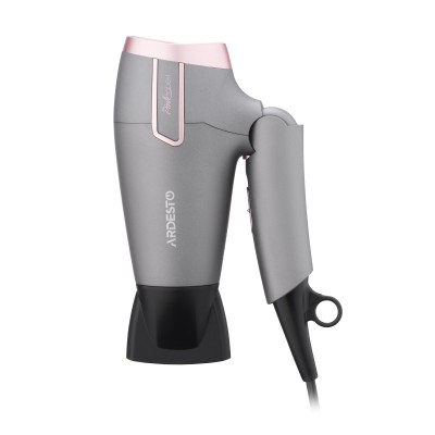 Фен Ardesto Pink Touch, 2000Вт, 2 швидкості, 2 темп.режими, складана ручка, сірий+рожевий (HD-R350PT)