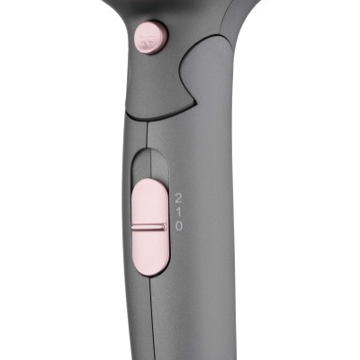 Фен Ardesto Pink Touch, 2000Вт, 2 швидкості, 2 темп.режими, складана ручка, сірий+рожевий (HD-R350PT)