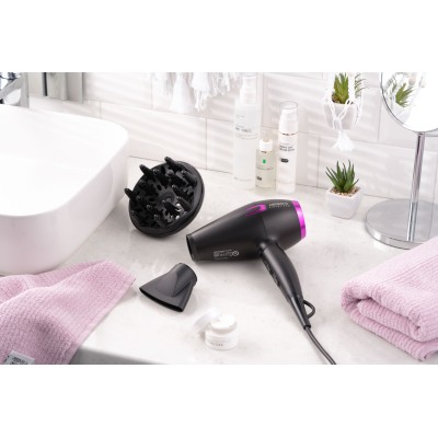 Фен Ardesto Violet PRO HD-Y221PRO ,1750-2100Вт, 2 швидкості, 3темп.режими,дифузор, чорний