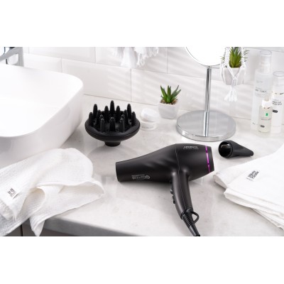 Фен Ardesto Violet PRO HD-Y222PRO, 1850-2200Вт, 2 швидкості, 3темп.режима, дифузор, чорний