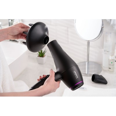 Фен Ardesto Violet PRO HD-Y222PRO, 1850-2200Вт, 2 швидкості, 3темп.режима, дифузор, чорний