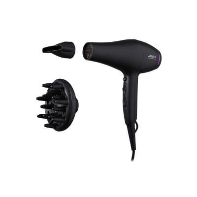 Фен Ardesto Violet PRO HD-Y222PRO, 1850-2200Вт, 2 швидкості, 3темп.режима, дифузор, чорний