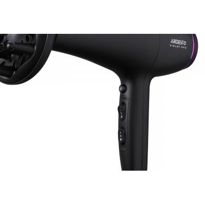 Фен Ardesto Violet PRO HD-Y222PRO, 1850-2200Вт, 2 швидкості, 3темп.режима, дифузор, чорний