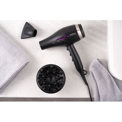 Фен Ardesto Violet PRO HD-Y223PRO, 1850-2200Вт, 2 швидкості , 3темп.режими, дифузор, чорний