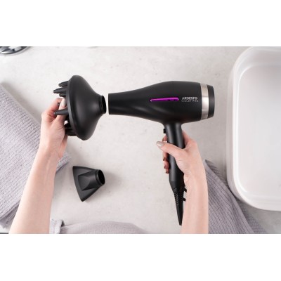 Фен Ardesto Violet PRO HD-Y223PRO, 1850-2200Вт, 2 швидкості , 3темп.режими, дифузор, чорний