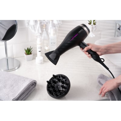 Фен Ardesto Violet PRO HD-Y223PRO, 1850-2200Вт, 2 швидкості , 3темп.режими, дифузор, чорний