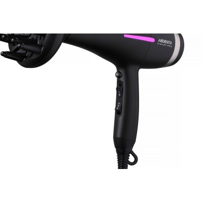 Фен Ardesto Violet PRO HD-Y223PRO, 1850-2200Вт, 2 швидкості , 3темп.режими, дифузор, чорний