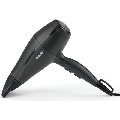 Фен Babyliss Super Light Pro, 2000Вт, 3 режими, HTDC мотор, тонкий концентратор 6 мм, чорний (5910E)