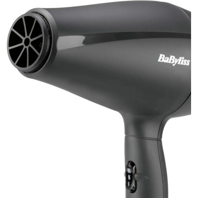 Фен Babyliss Super Light Pro, 2000Вт, 3 режими, HTDC мотор, тонкий концентратор 6 мм, чорний (5910E)