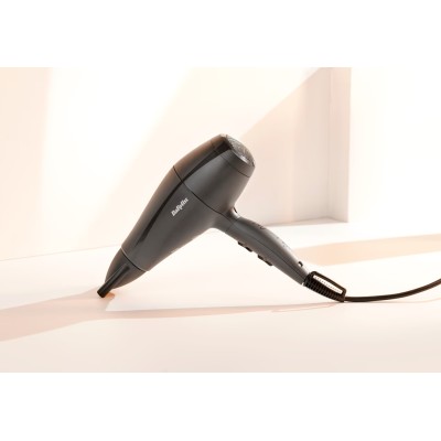 Фен Babyliss Super Light Pro, 2000Вт, 3 режими, HTDC мотор, тонкий концентратор 6 мм, чорний (5910E)
