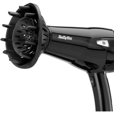 Фен Babyliss, 2000Вт, 3 режими, іоніз-я, хол. обдув, змотка шнура, чорний (D374DE)
