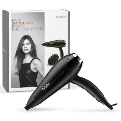 Фен Babyliss, 2200Вт, 3 режими, дифузор, іоніз-я, хол. обдув, чорний (D572DE)