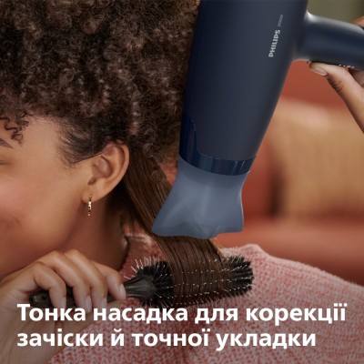 Фен Philips 3000 Series, 2100Вт, 3 режими, дифузор, іоніз-я, хол. обдув, синій (BHD360/20)