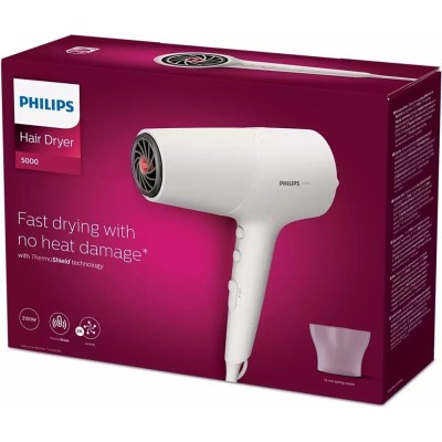 Фен Philips 5000 Series, 2100Вт, 3 режими, іонізація, хол. обдув, білий (BHD501/00)