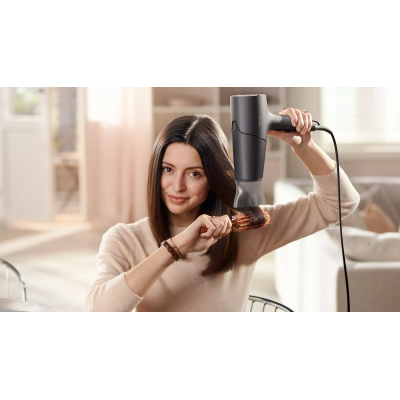 Фен Philips 5000 Series, 2100Вт, 3 режими, іонізація, хол. обдув, темно-сірий (BHD504/00)