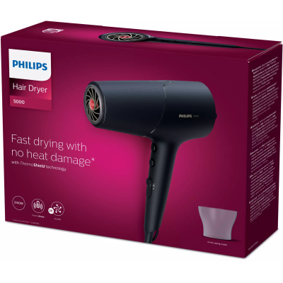 Фен Philips 5000 Series, 2100Вт, 3 режими, іонізація, хол. обдув, темно-сірий (BHD504/00)
