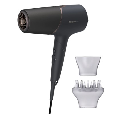 Фен Philips 5000 Series, 2300 Вт, 3 режими, дифузор, іоніз-я, хол. обдув, чорний (BHD538/30)