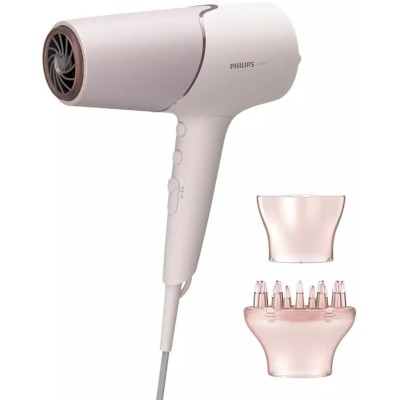 Фен Philips 5000 Series, 2300Вт, 3 режими, дифузор, іоніз-я, хол. обдув, біло-рожевий (BHD530/00)