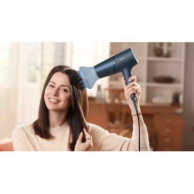 Фен Philips 5000 Series, 2300Вт, 3 режими, дифузор, іоніз-я, хол. обдув, темно-синій (BHD512/00)