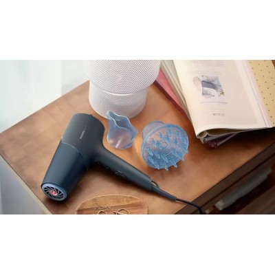 Фен Philips 5000 Series, 2300Вт, 3 режими, дифузор, іоніз-я, хол. обдув, темно-синій (BHD512/00)