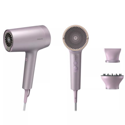 Фен Philips 7000 Series, 1800Вт, 2 режими, дифузор, іоніз-я, хол. обдув, фіолетовий (BHD723/10)