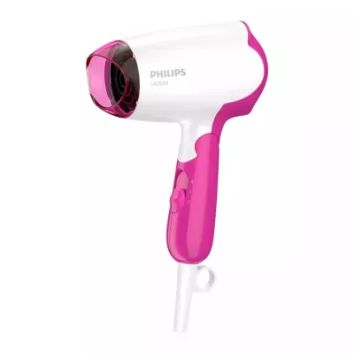 Фен Philips DryCare Essential дорожній, 1400Вт, 2 режими, хол. обдув, рожевий (BHD003/00)