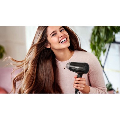 Фен Philips EssentialCare дорожній, 1200Вт, 3 режими, хол. обдув, чорний (BHC010/10)