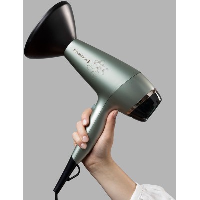 Фен Remington Botanicals, 2300Вт, 3 режими, дифузор, іоніз-я, хол. обдув, м'ятний (AC5860)