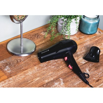 Фен Remington MyStylist, 1900Вт, 2 режими, іоніз-я, хол. обдув, чорний (D2000)