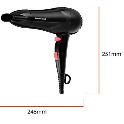 Фен Remington MyStylist, 1900Вт, 2 режими, іоніз-я, хол. обдув, чорний (D2000)