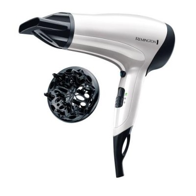 Фен Remington Power Volume 2000, 2000Вт, 3 режими, дифузор,турмалінова іоніз-я, хол. обдув, білий (D3015)