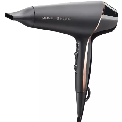 Фен Remington ProLuxe Midnight Edition, 2400Вт, 3 режими, дифузор, іоніз-я, хол. обдув, чорний (AC9140B)
