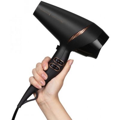 Фен Remington Supercare PRO 2200 AC motor, 2200Вт, 3 режими, дифузор, іоніз-я, хол. обдув, чорний (AC7200)
