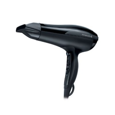 Фен Remington Thermacare Pro, 2200Вт, 3 режими, турмалінова іоніз-я, хол. обдув, чорний (D5710)
