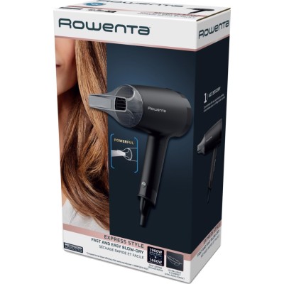 Фен Rowenta Express Style Blow-Dryer, 1600Вт, 2 режими, хол. обдув, чорний (CV1801F0)
