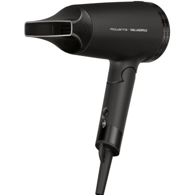 Фен Rowenta Karl Lagerfeld Express Style дорожній, 1600Вт, 2 режими, хол. обдув, складна ручка, чорний (CV184LF0)