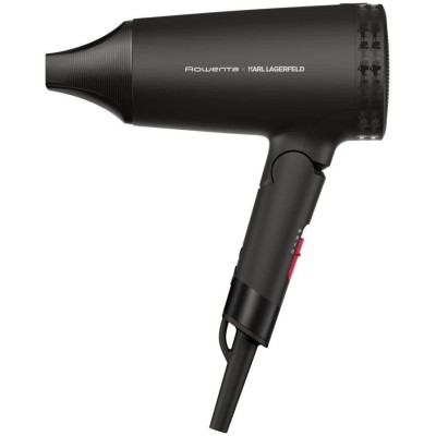Фен Rowenta Karl Lagerfeld Express Style дорожній, 1600Вт, 2 режими, хол. обдув, складна ручка, чорний (CV184LF0)