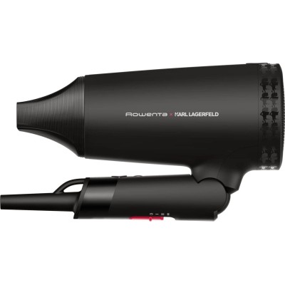 Фен Rowenta Karl Lagerfeld Express Style дорожній, 1600Вт, 2 режими, хол. обдув, складна ручка, чорний (CV184LF0)