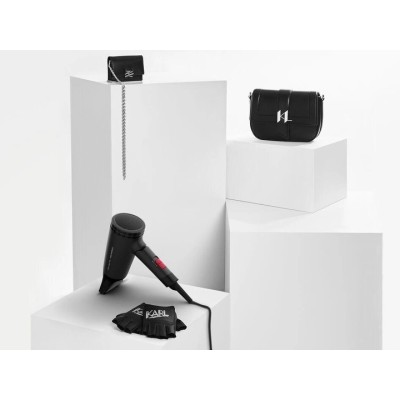 Фен Rowenta Karl Lagerfeld Express Style дорожній, 1600Вт, 2 режими, хол. обдув, складна ручка, чорний (CV184LF0)