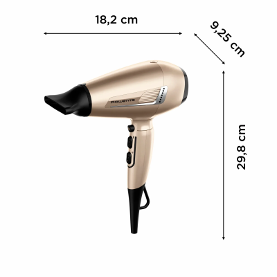 Фен Rowenta Pro Expert Tresor Collection, 2200Вт, 3 режими, іоніз-я, дифузор, 2 концентратора, хол. обдув, чохол, заколка, бронз