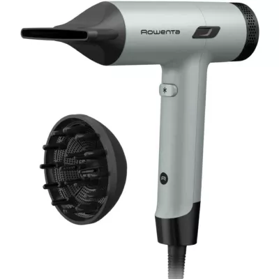 Фен Rowenta Tiny, 1600Вт, 3 режими, дифузор, іоніз-я, хол. обдув, зелено-чорний (HY7120E0)