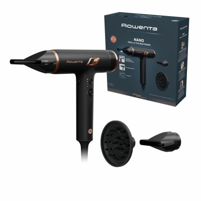 Фен Rowenta T-Shape Maestria Nano, 1700Вт, 3 режими, дифузор, іоніз-я, хол. обдув, чорний (HY8310F0)