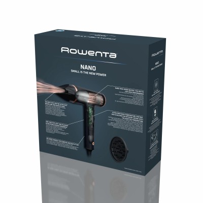 Фен Rowenta T-Shape Maestria Nano, 1700Вт, 3 режими, дифузор, іоніз-я, хол. обдув, чорний (HY8310F0)