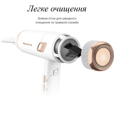 Фен Rowenta Ultimate Experience Maestria, 2000Вт, 3 режими, дифузор, іоніз-я, хол. обдув, фірмовий кейс, білий (CV9910F3)