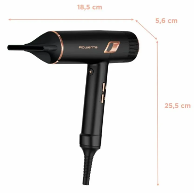 Фен Rowenta Ultimate Experience Maestria, 2000Вт, 3 режими, дифузор, кейс для зберігання, іоніз-я, хол. обдув, чорний (CV9920F3)